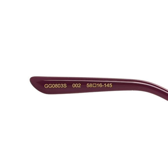 NNWT Gucci GG0803S-002 Gold Cat Eye 58mm Sunglasses